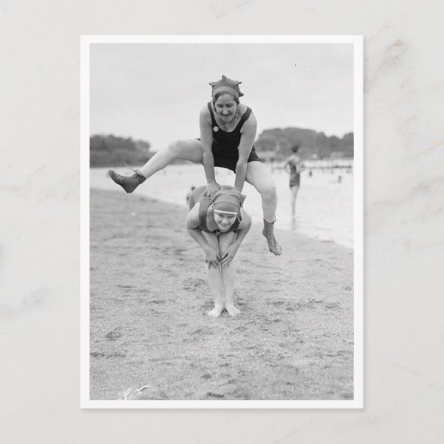 Leapfrog am Strand Postkarte (Vorderseite)