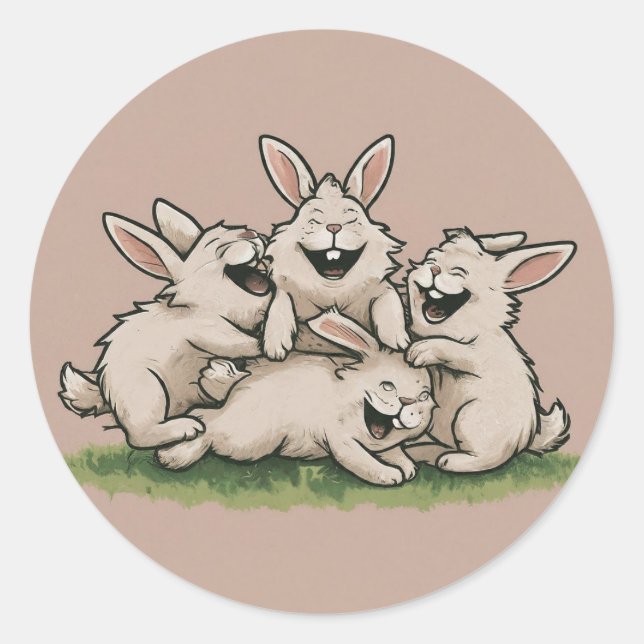Leapfrog Bunny Stickers (Vorderseite)