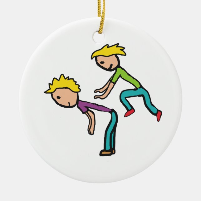 Leapfrosch Keramik Ornament (Vorne)