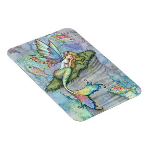 Leaping Carp Mermaid Vinyl Magnet