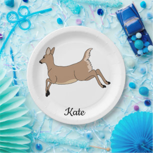 Leaping Deer Pappteller