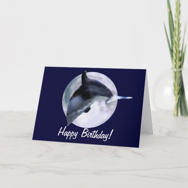 LEAPING DOLPHIN Fantasy Birthday Card Serie Karte (Vorderseite)