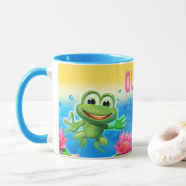 Leaping Frog Party individuelle Name Combo Tasse