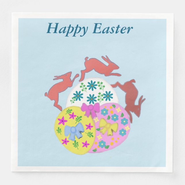 Leaping Hares  Serviette (Vorderseite)