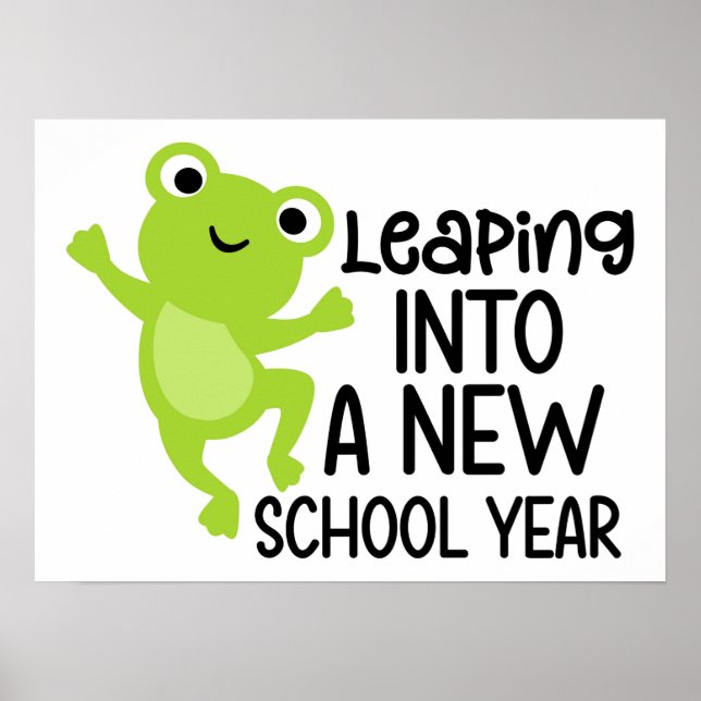 Leaping Into Learning – Fun & Fresh Start Design Poster (Vorne)