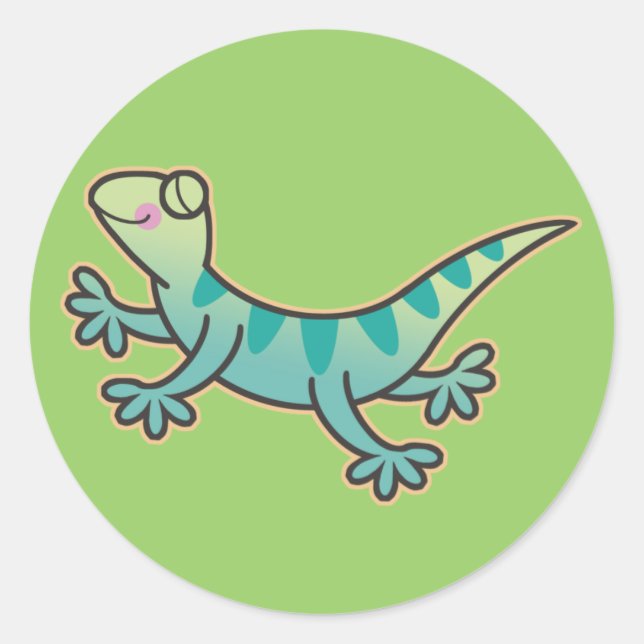Leaping Lizards Runder Aufkleber (Vorderseite)