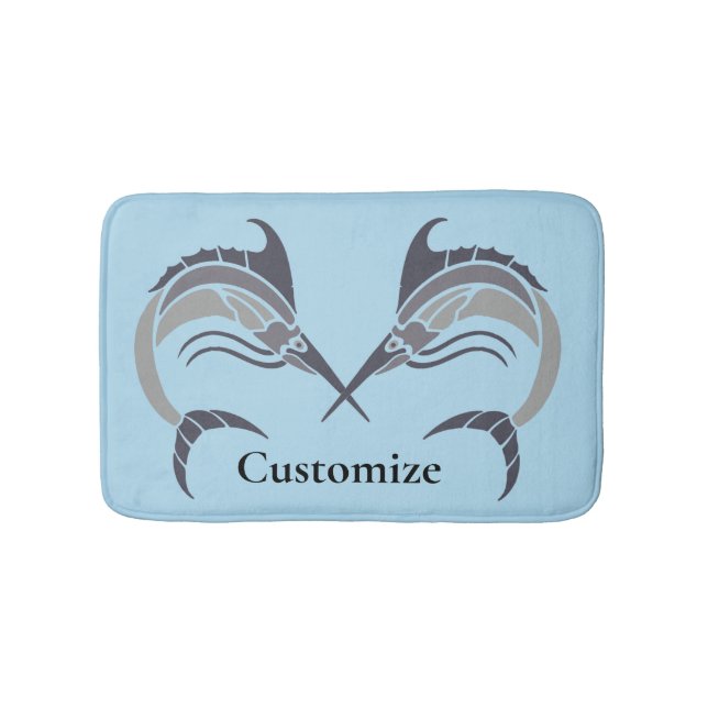 Leaping Schwertfisch Thunder_Cove Badematte (Vorderseite)