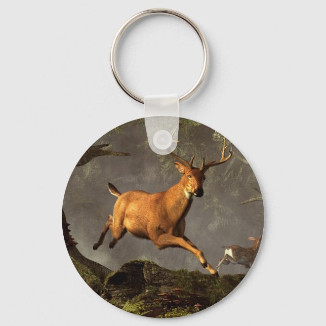 Leaping Stag Schlüsselanhänger (Vorderseite)