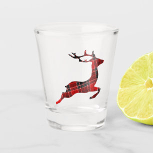Leaping Tartan Rentier Schnapsglas