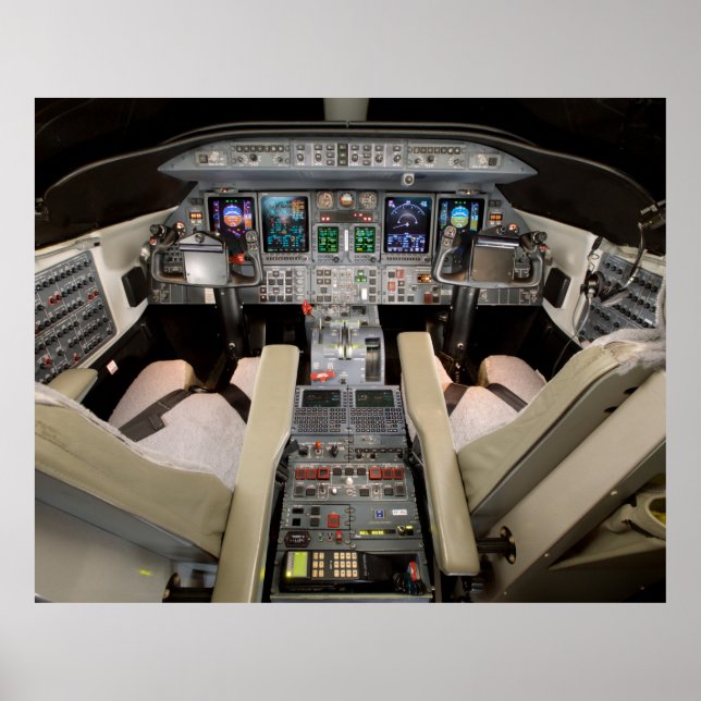 Lear Jet Cockpit Poster (Vorne)