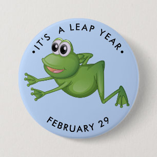 Lear Year Cartoon Frosch Button