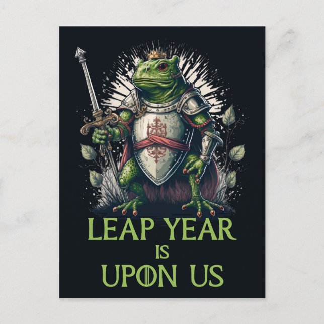 Lear Year ist auf uns, Froschkrieger Postkarte (Vorderseite)