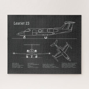 Learjet 23 - Flugzeugkonzept Zeichnend Pläne PD