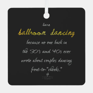 Learn Ballroom Dancing Golden Brass Ornament Aus Metall