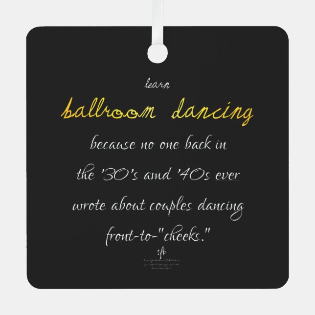 Learn Ballroom Dancing Golden Brass Ornament Aus Metall (Vorderseite)
