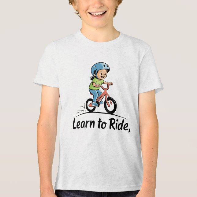 Learn to Ride Tri-Blend Shirt (Vorderseite)