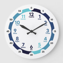 Learning Clock - Mitternacht Blau