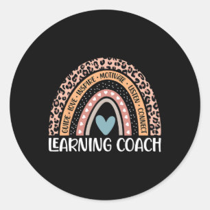 Learning Coach 100. Schultag Lehre Runder Aufkleber