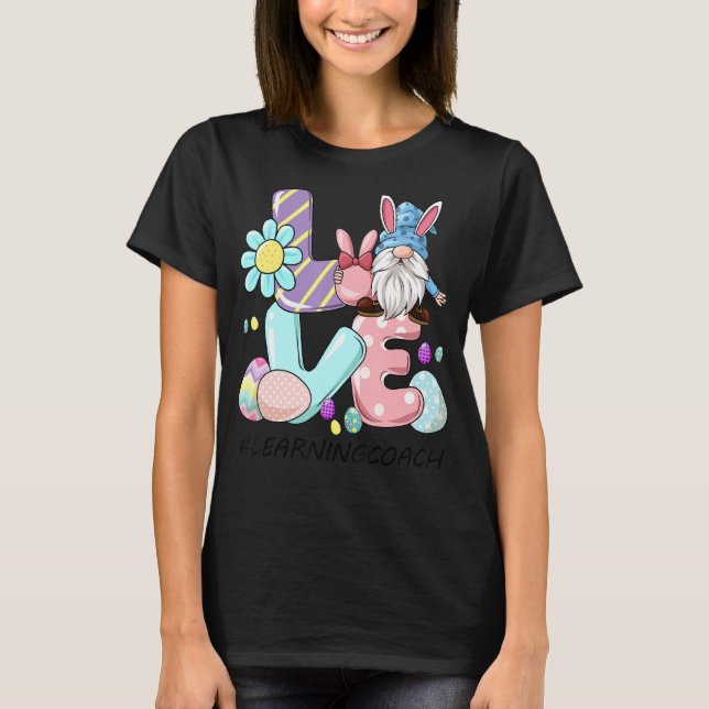 Learning Coach Niedlich Ostern Gnome Frühlingswoch T-Shirt (Vorderseite)