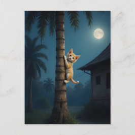 Learning to Climb – Cute Cat Moment Postkarte
