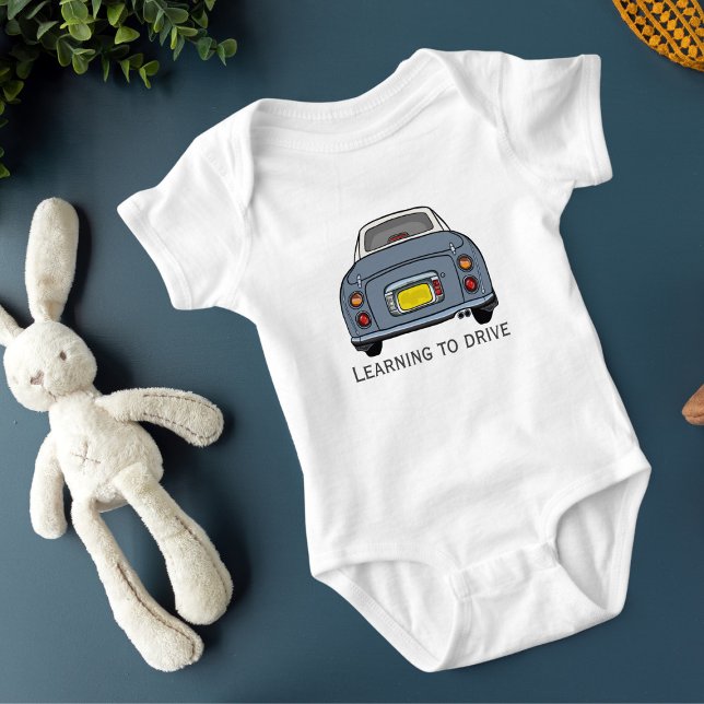 Learning to Drive Little Car Driver Baby Strampler (Cute baby bodysuit for your little car enthusiast)