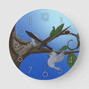 Learning to Fly Clock Runde Wanduhr
