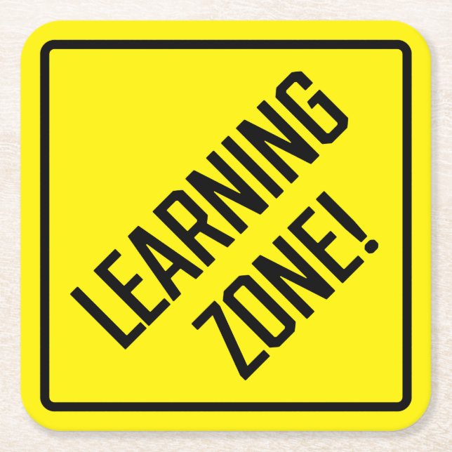 Learning Zone! Pappuntersetzer Rechteckiger Pappuntersetzer (Vorderseite)