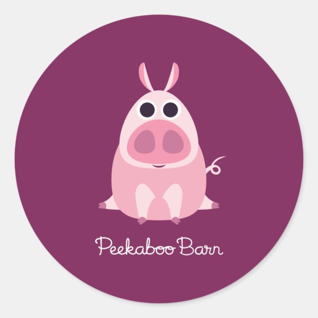 Leary the Pig Runder Aufkleber (Vorderseite)