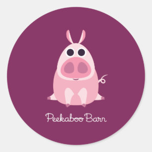 Leary the Pig Runder Aufkleber