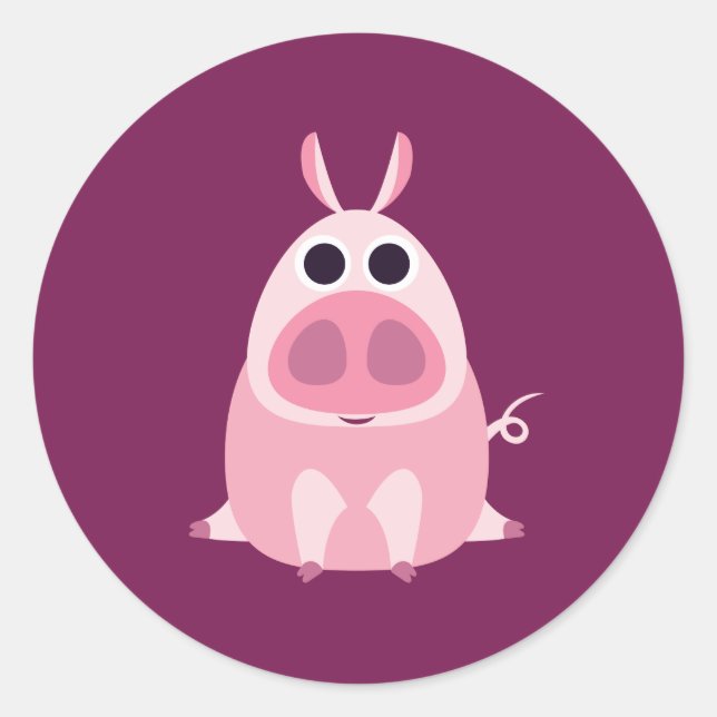 Leary the Pig Runder Aufkleber (Vorderseite)