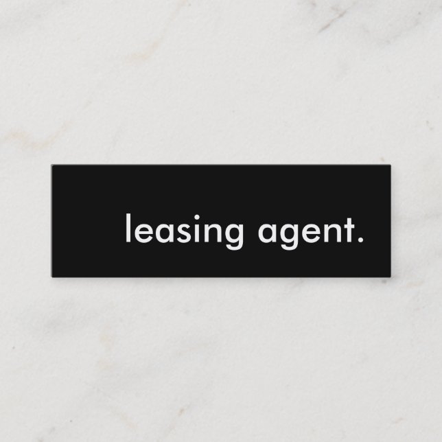 Leasing-Agent. Mini Visitenkarte (Vorderseite)