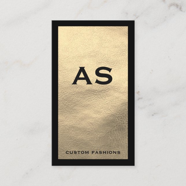 Leather an den schwarzen Imitaten Visitenkarte (Vorderseite)