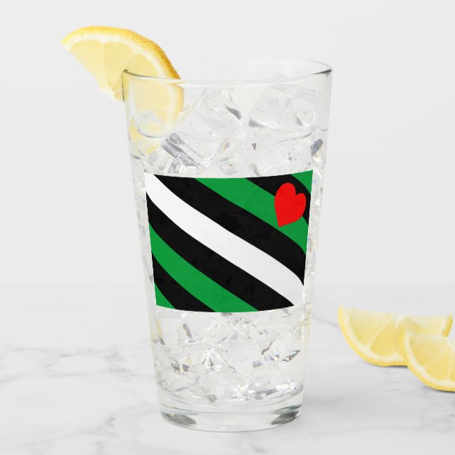 Leather Boi Pride Flag Glas (Vorderseite Ice)