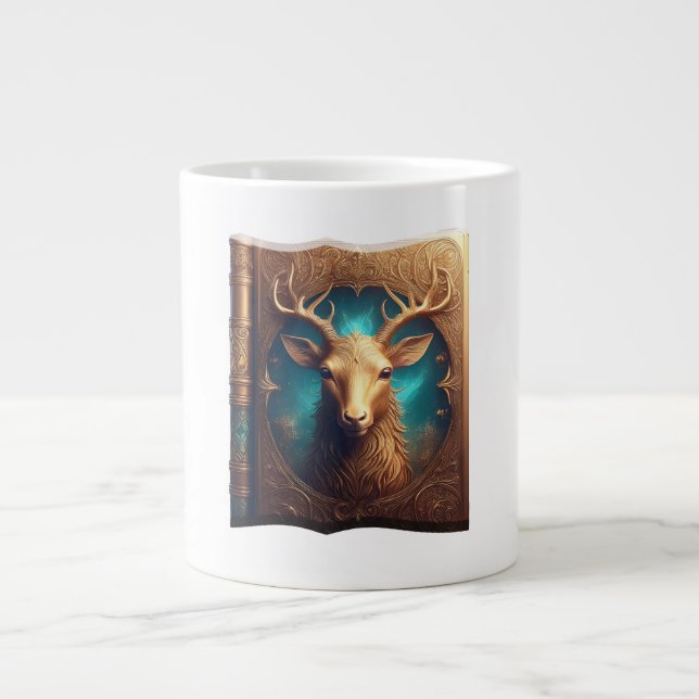 Leather Bound Copy Of A Deer Hunting Guide Jumbo-Tasse (Vorderseite)