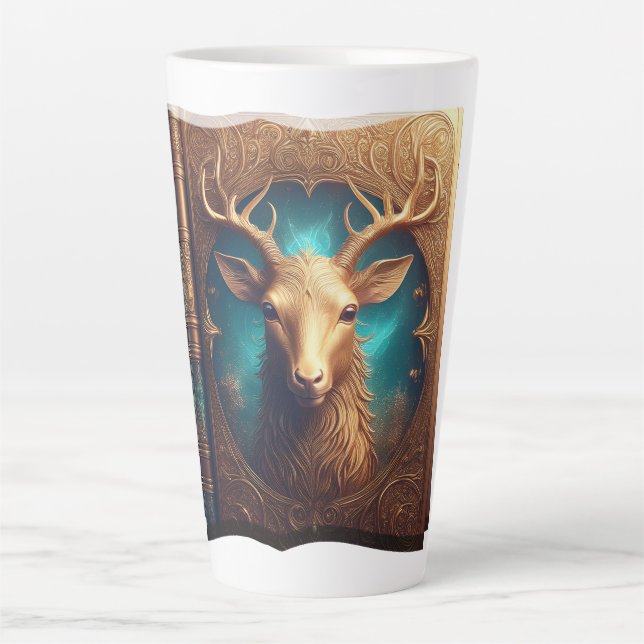 Leather Bound Copy Of A Deer Hunting Guide Milchtasse (Vorderseite)