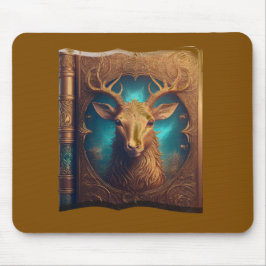 Leather Bound Copy Of A Deer Hunting Guide Mousepad