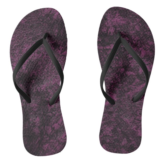 Leather Burgundy Textur Flip Flops (Fußbett)