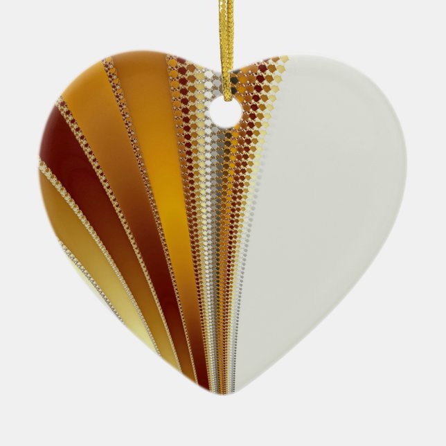 Leather Christmas Fraktal Keramik Ornament (Vorne)