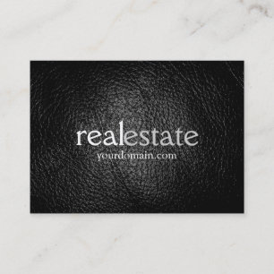 Leather Chubby Real Anwesen Agent Business Card Visitenkarte
