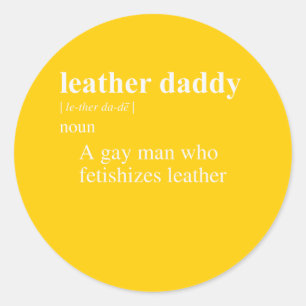 LEATHER DADDY DEFINITION RUNDER AUFKLEBER