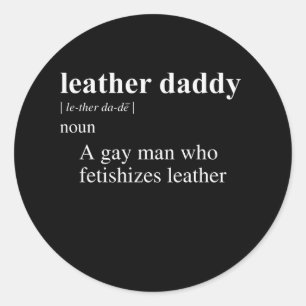 LEATHER DADDY DEFINITION RUNDER AUFKLEBER