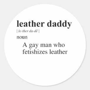 LEATHER DADDY DEFINITION RUNDER AUFKLEBER