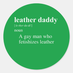 LEATHER DADDY DEFINITION RUNDER AUFKLEBER
