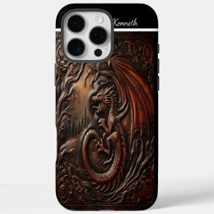 Leather Dragon's Peak iPhone 16 Pro Max Hülle