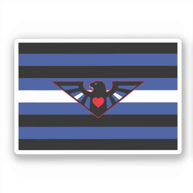 Leather Eagle Pride Flag Aufkleber (Vorderseite)