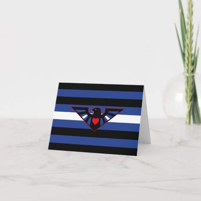 Leather Eagle Pride Flag Dankeskarte (Vorderseite)