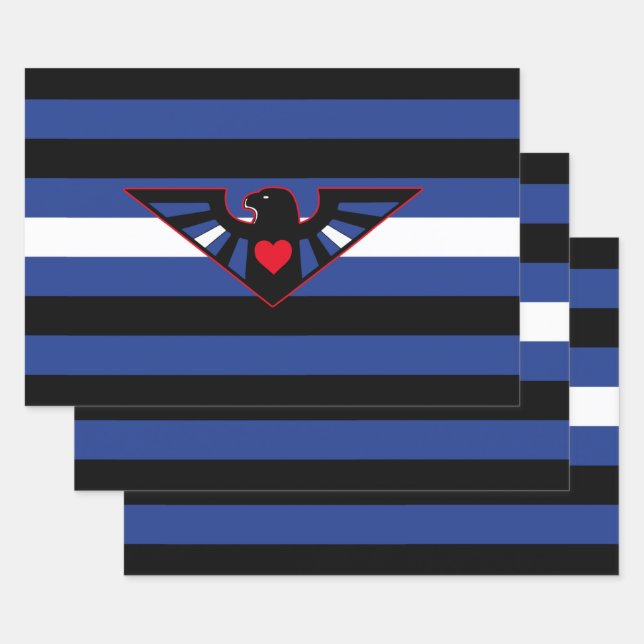 Leather Eagle Pride Flag Geschenkpapier Set (Set)