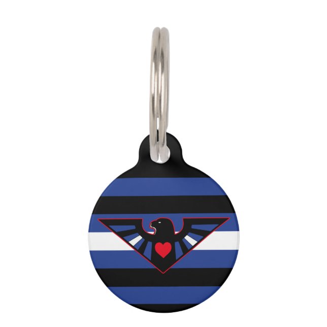 Leather Eagle Pride Flag Haustiermarke (Vorderseite)