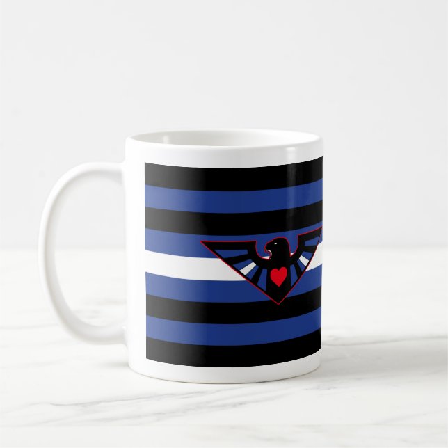 Leather Eagle Pride Flag Kaffeetasse (Links)