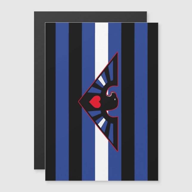 Leather Eagle Pride Flag Magneteinladung (Vorne/Hinten)